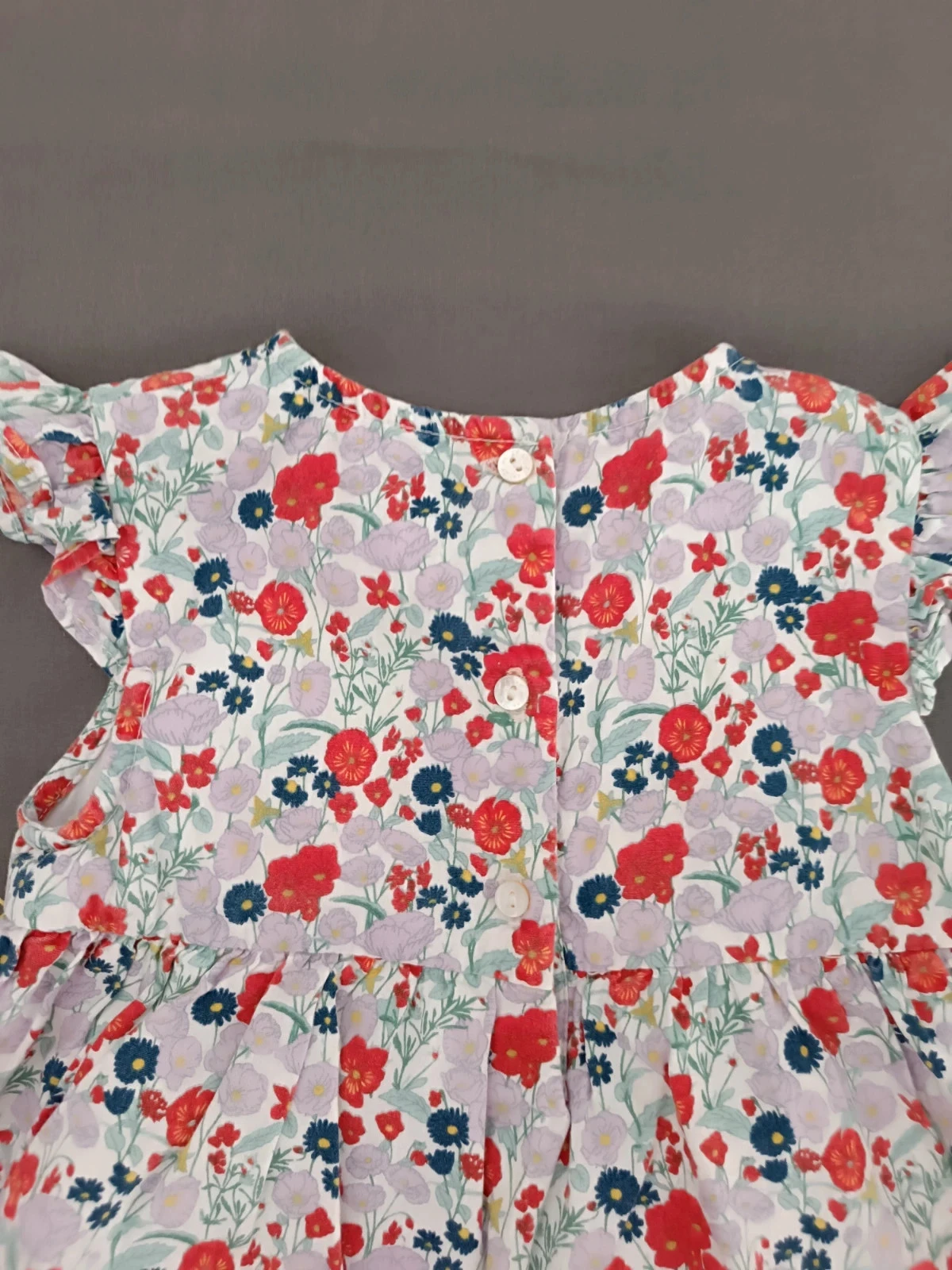 Blue, red and lilac floral print dress/vestito/robe/jurk from Zippy 9-12 months – photo 9
